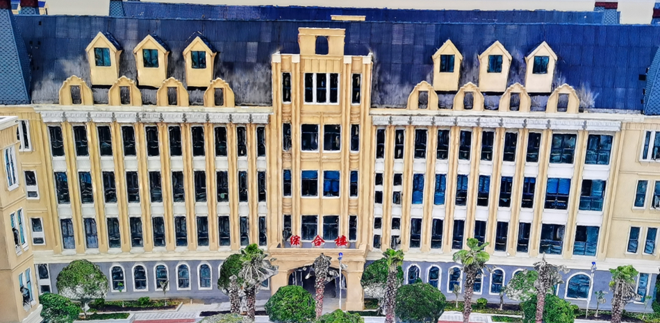 独山县实验小学综合楼三维模型立面截图