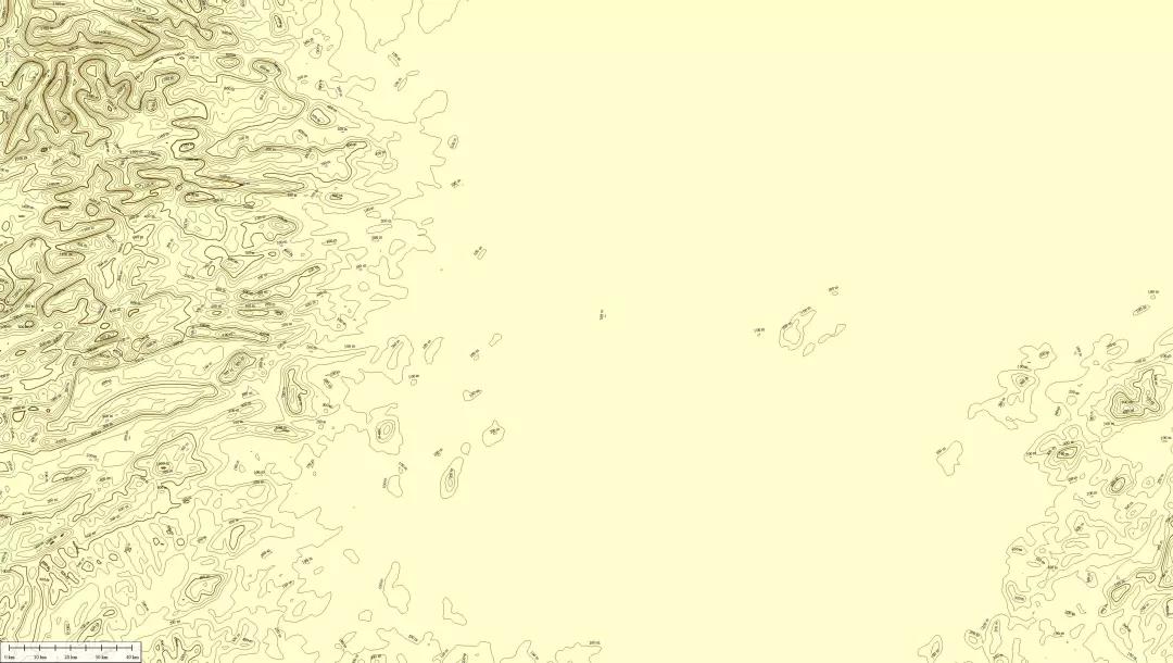 利用网上下载高程生成小范围的等高线