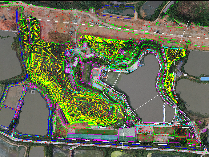 肇庆高新区复兴园地形图叠加正射影像图